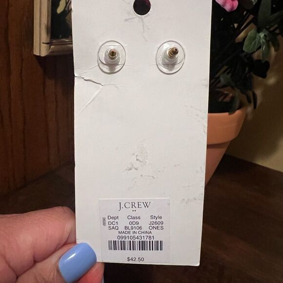 🆕 J.Crew  Seedbead Tassel Earrings Sundrenched Aqua Blue Multi-Color - Picture 4 of 4